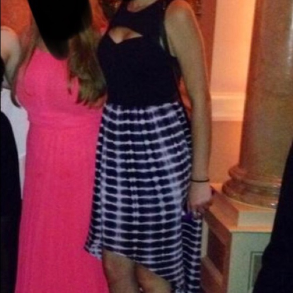 Tie dye high low dress F21